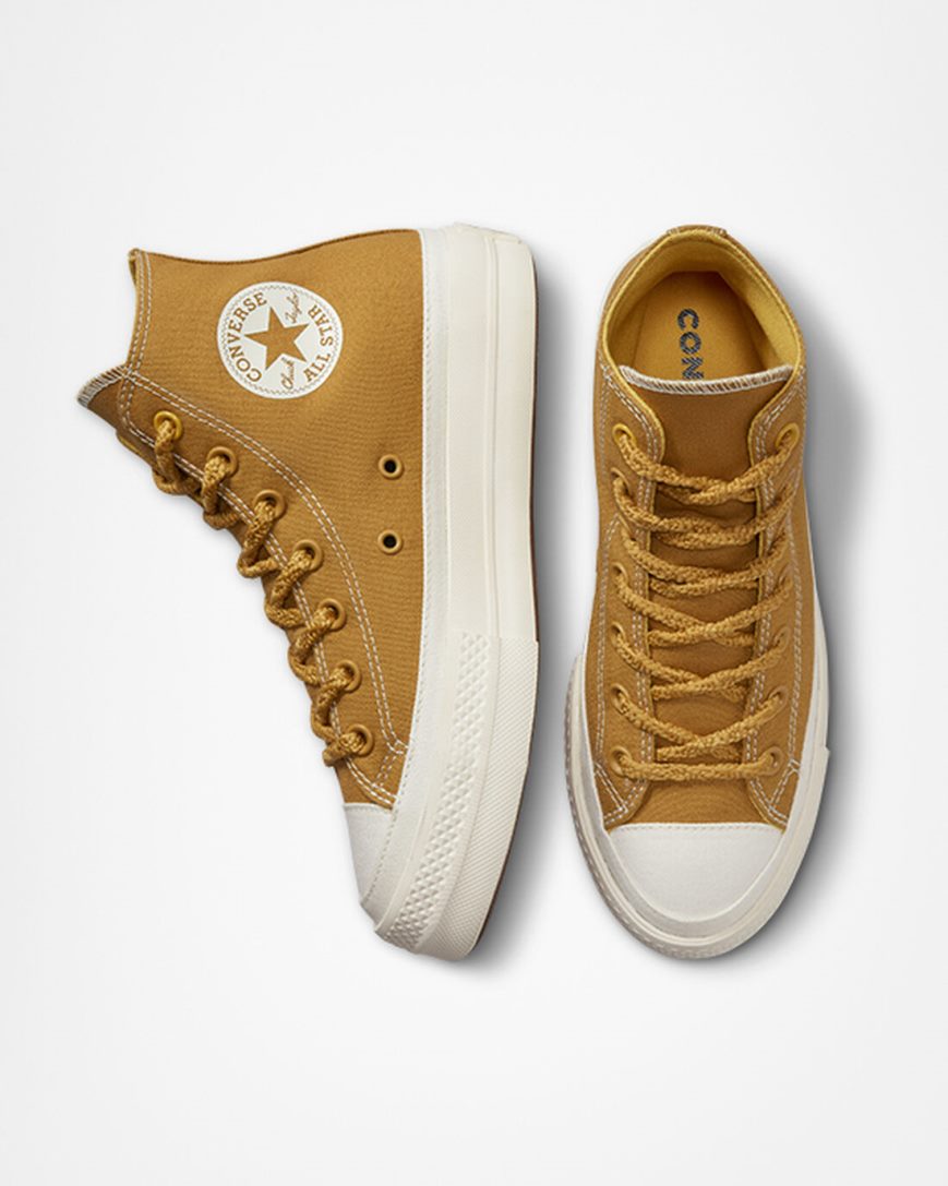 Women's Converse Chuck Taylor All Star Lift Tonal Canvas High Top Platform Shoes Orange / Yellow | AU C6345B